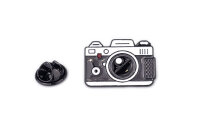 Emaille Pin Kamera | Fotoapparat Anstecker Metall