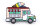 Pin Eiswagen | Food Truck | Türkis Pink Weiß