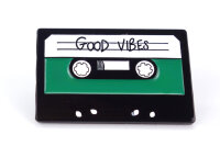 Pin Old School Kassette | Tape | Good Vibes | Grün...
