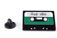 Pin Old School Kassette | Tape | Good Vibes | Grün...
