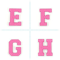 Frottee Buchstaben Aufnäher A-Z | Rosa, Pink,...