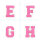 Frottee Buchstaben Aufnäher A-Z | Rosa, Pink, Weiß | 9,5 cm hoch | Varsity Letter