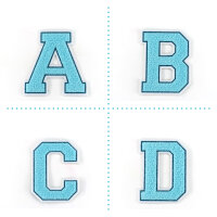 Frottee Aufnäher Buchstabe A-Z | Türkis,...