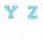 Frottee Aufnäher Buchstabe A-Z | Türkis, Petrol, Weiß | 9,5 cm hoch | Varsity Letter Patch