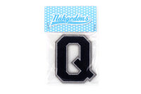 Frottee Aufnäher Buchstabe A-Z | Schwarz, Weiß, Grau | 9,5 cm hoch | Varsity Letter