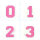 Frottee Aufnäher Zahl 0-9 | Rosa, Pink, Weiß | 9,5 cm hoch | Varsity Number