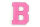 Frottee Buchstaben Aufnäher A-Z | Rosa, Pink, Weiß | 9,5 cm hoch | Varsity Letter B