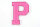 Frottee Buchstaben Aufnäher A-Z | Rosa, Pink, Weiß | 9,5 cm hoch | Varsity Letter P