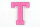 Frottee Buchstaben Aufnäher A-Z | Rosa, Pink, Weiß | 9,5 cm hoch | Varsity Letter T