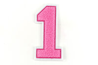 Frottee Aufnäher Zahl 0-9 | Rosa, Pink, Weiß |...