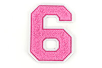Frottee Aufnäher Zahl 0-9 | Rosa, Pink, Weiß |...