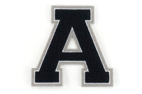 Frottee Aufnäher Buchstabe A-Z | Schwarz,...
