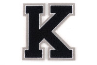 Frottee Aufnäher Buchstabe A-Z | Schwarz,...