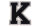 Frottee Aufnäher Buchstabe A-Z | Schwarz, Weiß, Grau | 9,5 cm hoch | Varsity Letter K