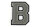 Frottee Buchstabe Aufnäher A-Z | Grau, Weiß, Schwarz | 9,5 cm hoch | Varsity Letter B