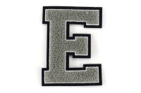 Frottee Buchstabe Aufnäher A-Z | Grau, Weiß,...