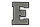 Frottee Buchstabe Aufnäher A-Z | Grau, Weiß, Schwarz | 9,5 cm hoch | Varsity Letter E