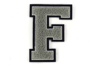 Frottee Buchstabe Aufnäher A-Z | Grau, Weiß,...