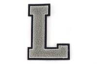 Frottee Buchstabe Aufnäher A-Z | Grau, Weiß,...