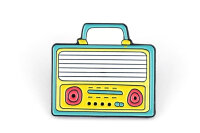 Pin Boom-Box | Kassetten-Rekorder | Türkis Gelb