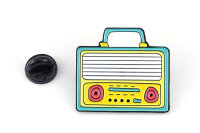 Pin Boom-Box | Kassetten-Rekorder | Türkis Gelb