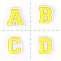 Buchstaben Aufnäher klein 4,2 cm hoch | Gelb,...