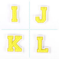 Buchstaben Aufnäher klein 4,2 cm hoch | Gelb, Weiß |