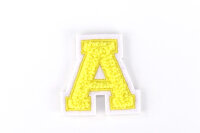 Buchstaben Aufnäher klein 4,2 cm hoch | Gelb,...