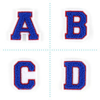 Kleine Frottee-Aufnäher | Buchstabe 4,2 cm hoch |...