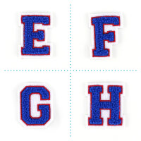 Kleine Frottee-Aufnäher | Buchstabe 4,2 cm hoch |...