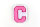 Kleiner Buchstaben Aufnäher 4,2 cm hoch | Frottee Rosa, Pink, Weiß | C