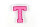 Kleiner Buchstaben Aufnäher 4,2 cm hoch | Frottee Rosa, Pink, Weiß | T