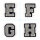 Kleiner Aufnäher Buchstabe 4,2 cm hoch | Grau, Weiß, Schwarz | Frottee |