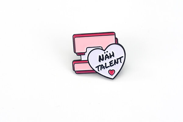 "NÄHTALENT" Emaille-Pin Nähmaschine | Sonderedition | Rosa & Pink