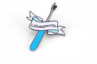 "LÖSUNGSMITTEL" Emaille-Pin Nahttrenner |...