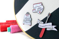 3er-Set Emaille-Pins mit Glitzer | Sonderedition mit...