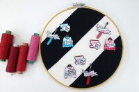 9er-Set Emaille-Pins | Näh-Sonderedition mit...