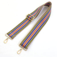 Jacquard-gewebter Taschengurt | Gelb bunt gestreift |...