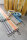 Jacquard-gewebter Taschengurt | Blau bunt gestreift | verstellbar